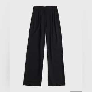 Abercrombie & Fitch Black Wide-Leg Pants